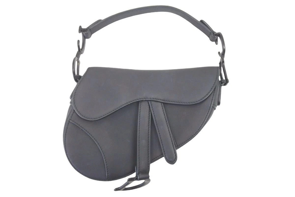 Christian Dior shoulder bag saddle Pouch Clutch black